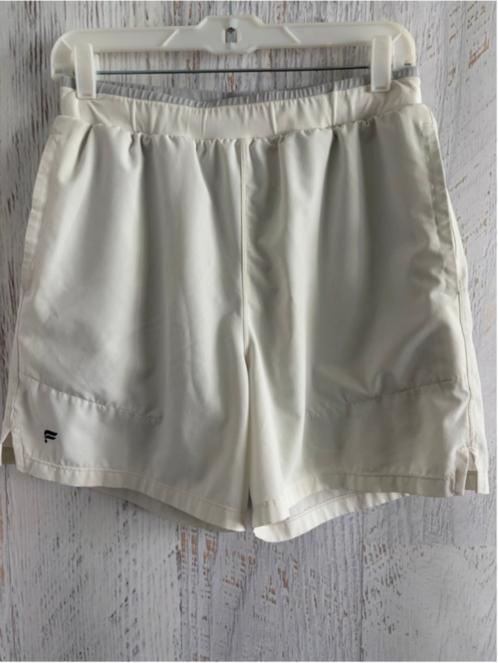 Men's Fabletics Athletic Fundamental II 7in Lined Shorts M White Gray